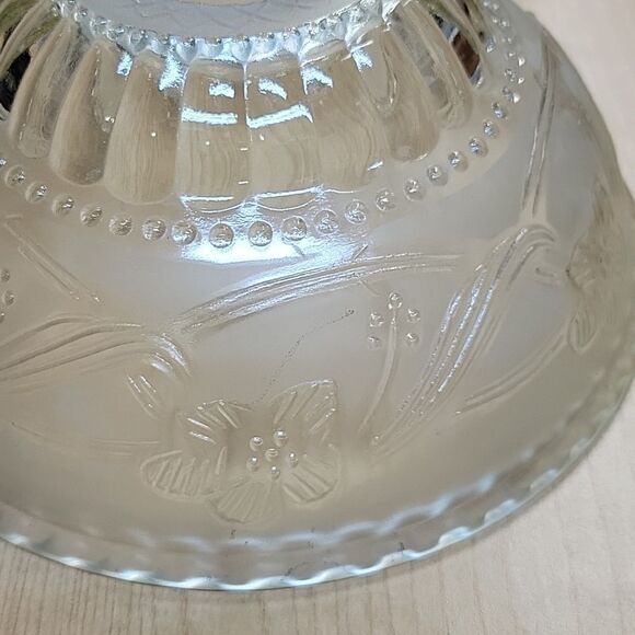 Vintage Etched Glass Ceiling Light Cover - Picture 4 of 6